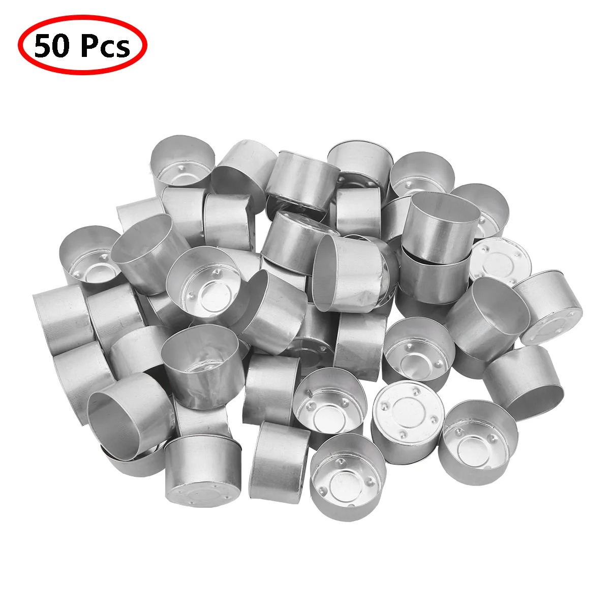 Candle Making Vessels - 50-100Pcs Round Aluminum Tea Light Holders