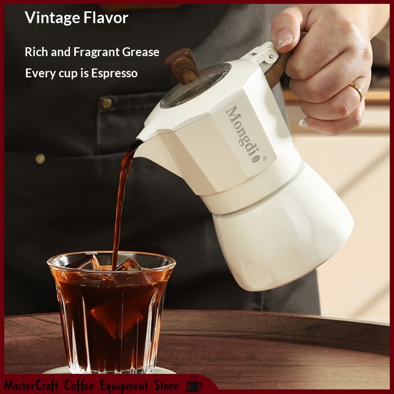 Pour Pot Aluminum - Mongdio Double Valve Moka Pot Coffee