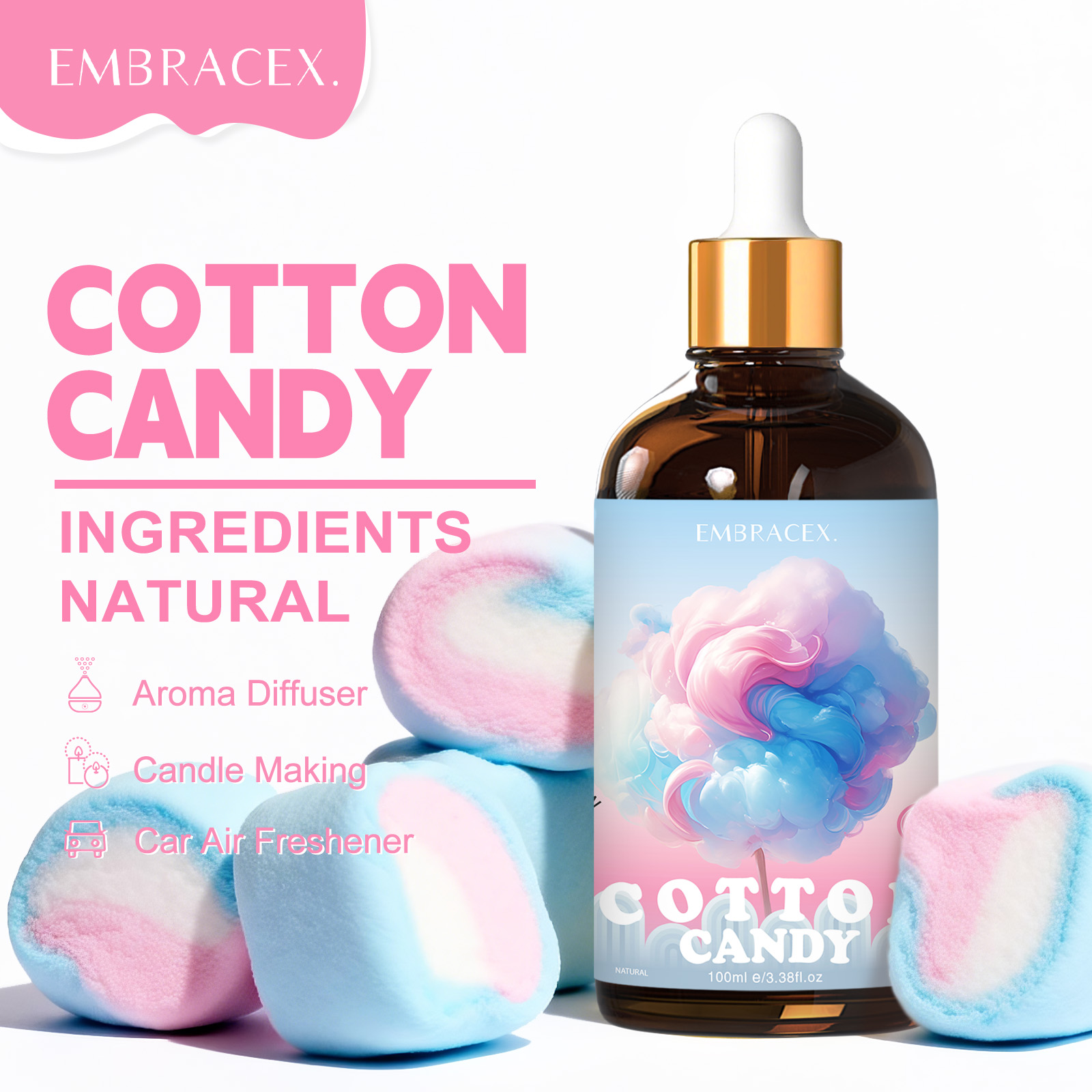 100ml Cotton Candy Essential O - Candle Making Oils ulasan dan harga