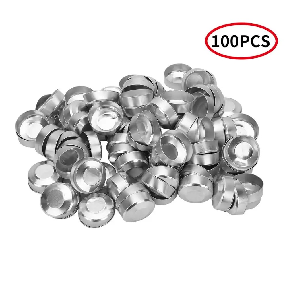 50-100Pcs Round Aluminum Tea L - Candle Making Vessels ulasan dan harga