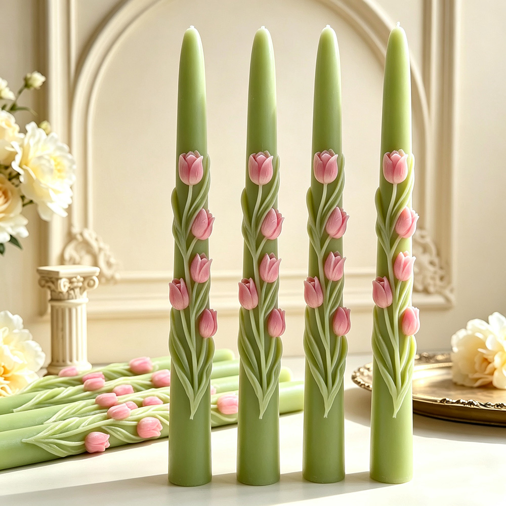 Long Pole Flower Taper Candle  - Candle Making Course ulasan dan harga