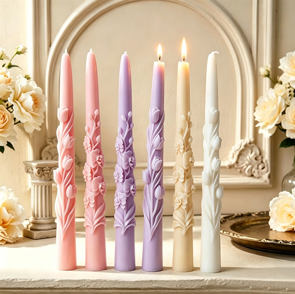 Long Pole Flower Taper Candle  - Candle Making Course ulasan dan harga