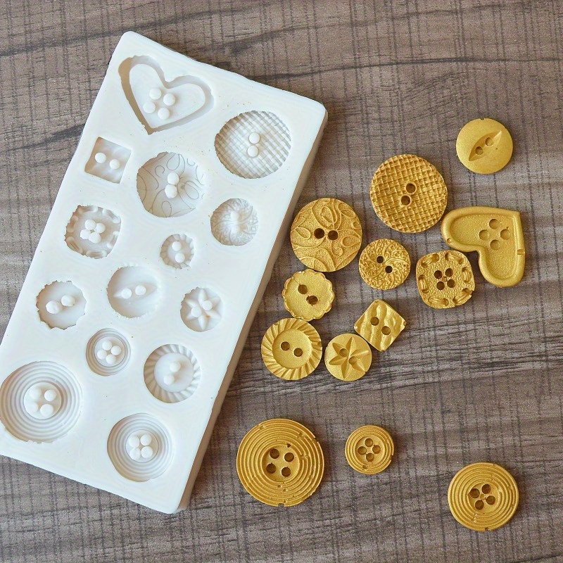 Buttons Shape Silicone Mold Si - Candle Making Accessories ulasan dan harga