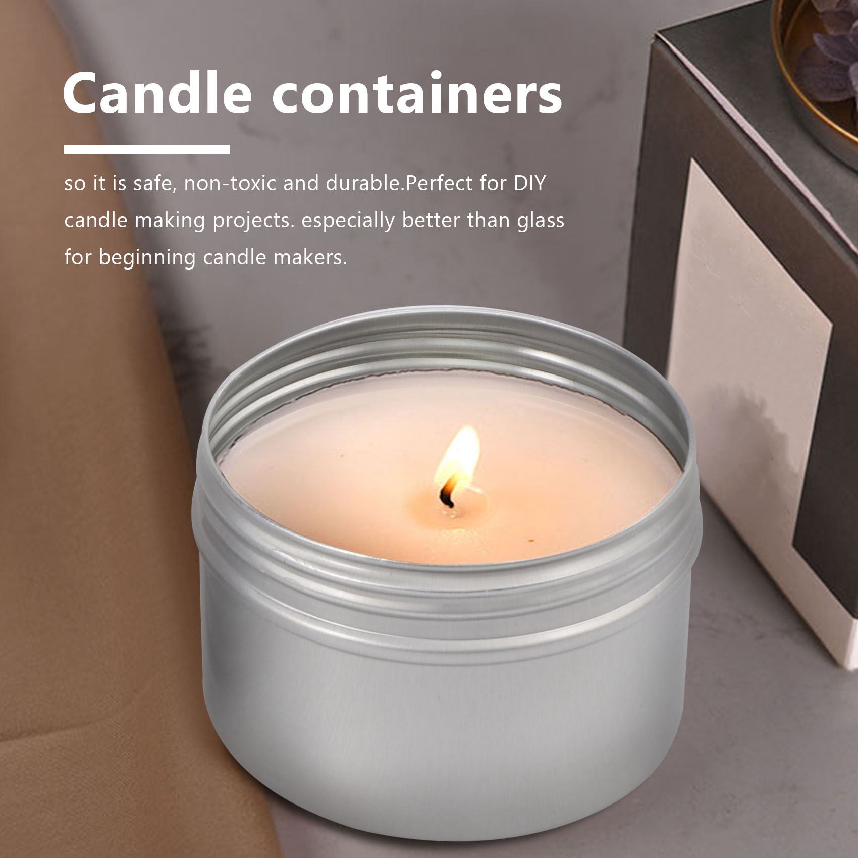 Stock Quantity 12Pcs 4Oz Metal - Candle Making Quantities ulasan dan harga