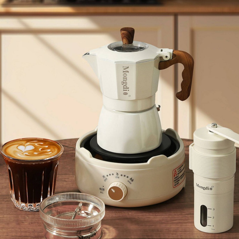 Mongdio Double Valve Moka Pot  - Pour Pot Aluminum ulasan dan harga