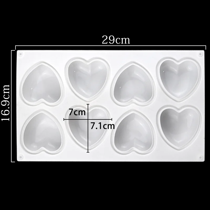 Love Heart Silicone Soap Mold  - Candle Making Accessories ulasan dan harga