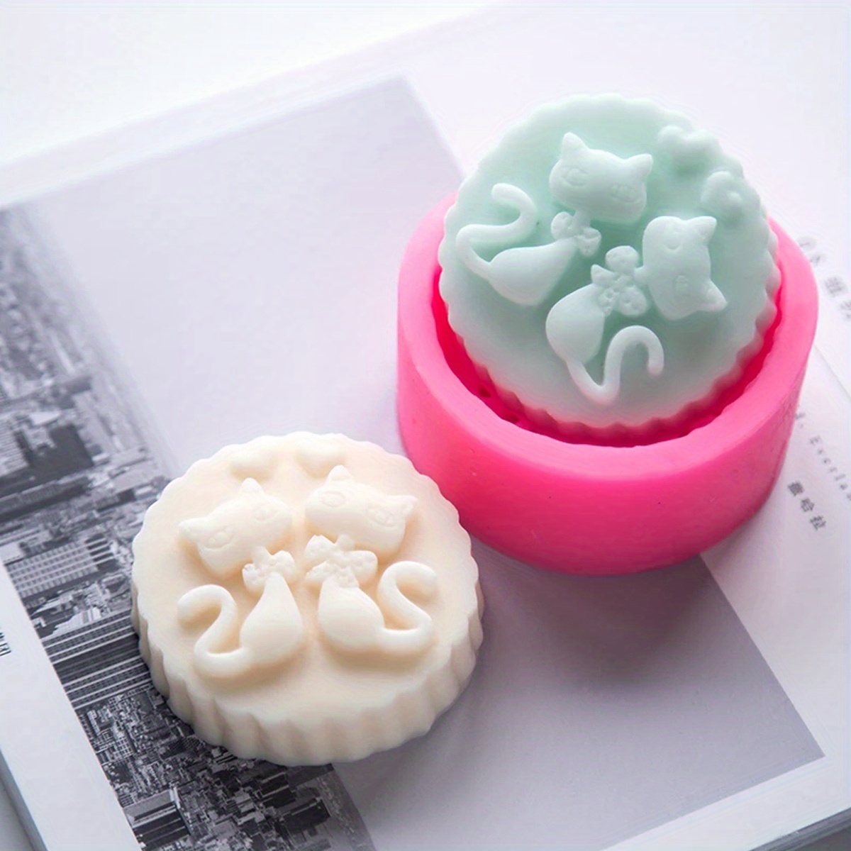 1-Piece Silicone Cat Soap Mold - Candle Making Course ulasan dan harga
