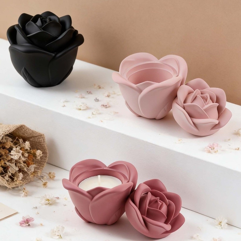 Candle Vessel Silicone Rose Fl - Candle Making Vessels ulasan dan harga