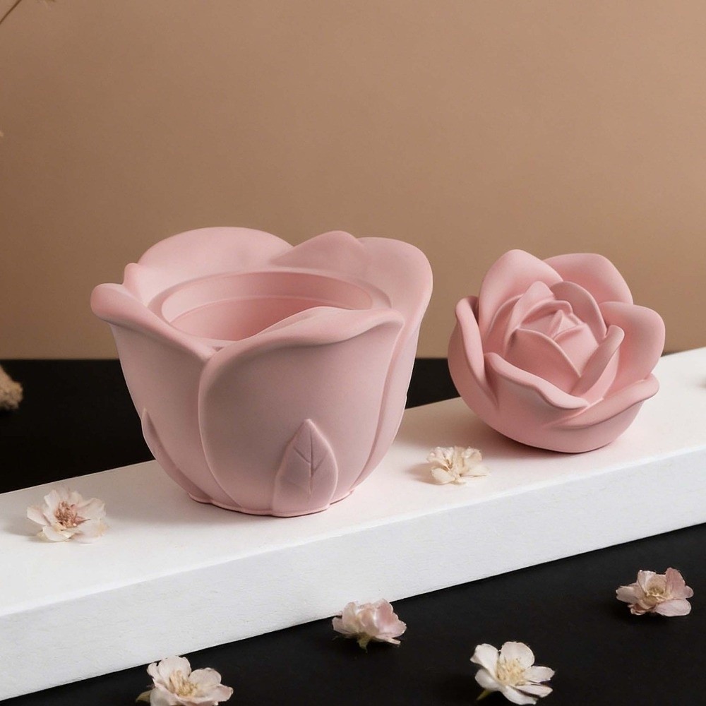 Candle Vessel Silicone Rose Fl - Candle Making Vessels ulasan dan harga