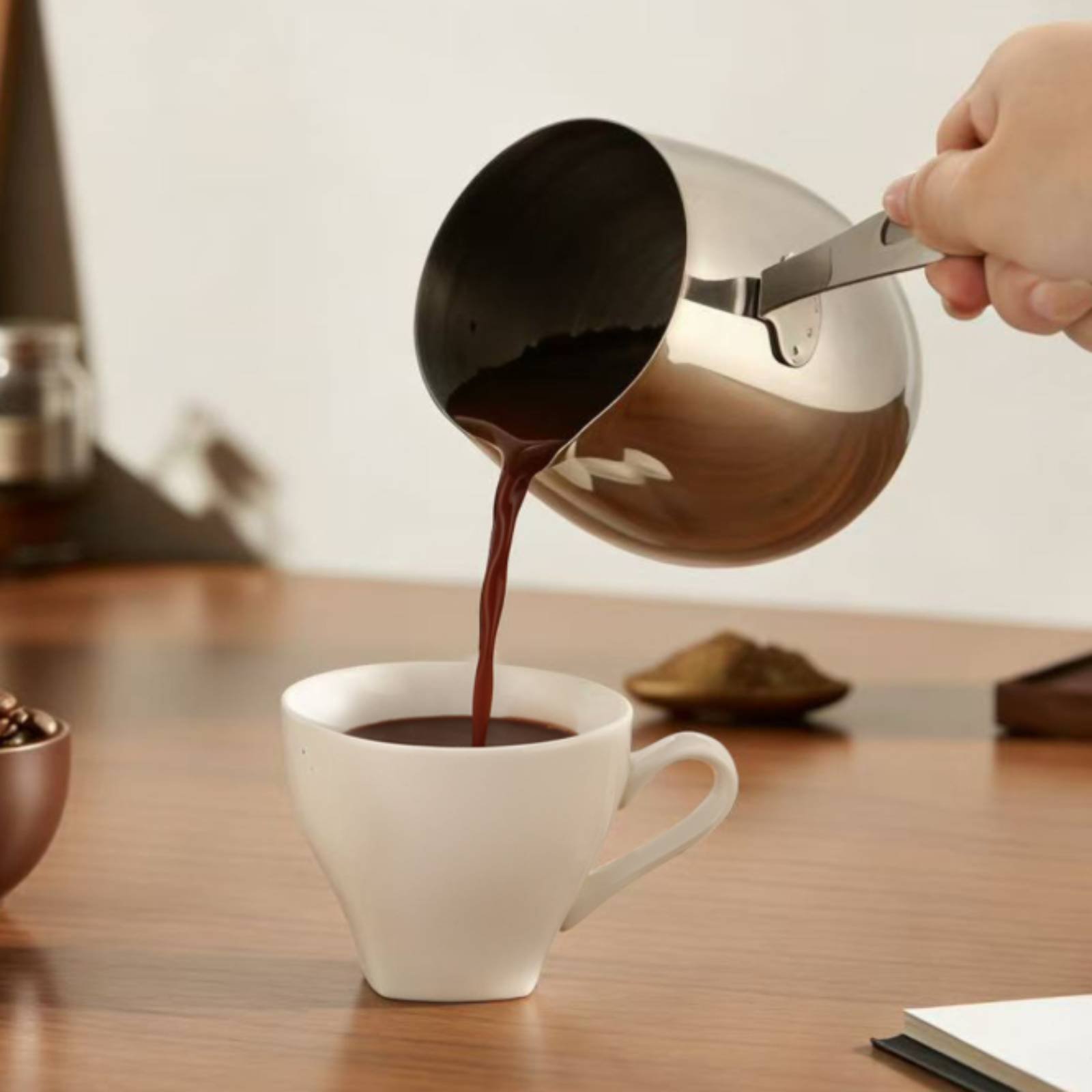 Oval-Shaped Coffee Pot with Li - Pour Pot Aluminum ulasan dan harga