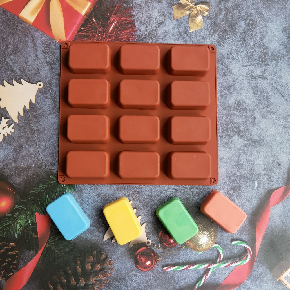 12 Cavity Square Silicone Soap - Candle Making Course ulasan dan harga