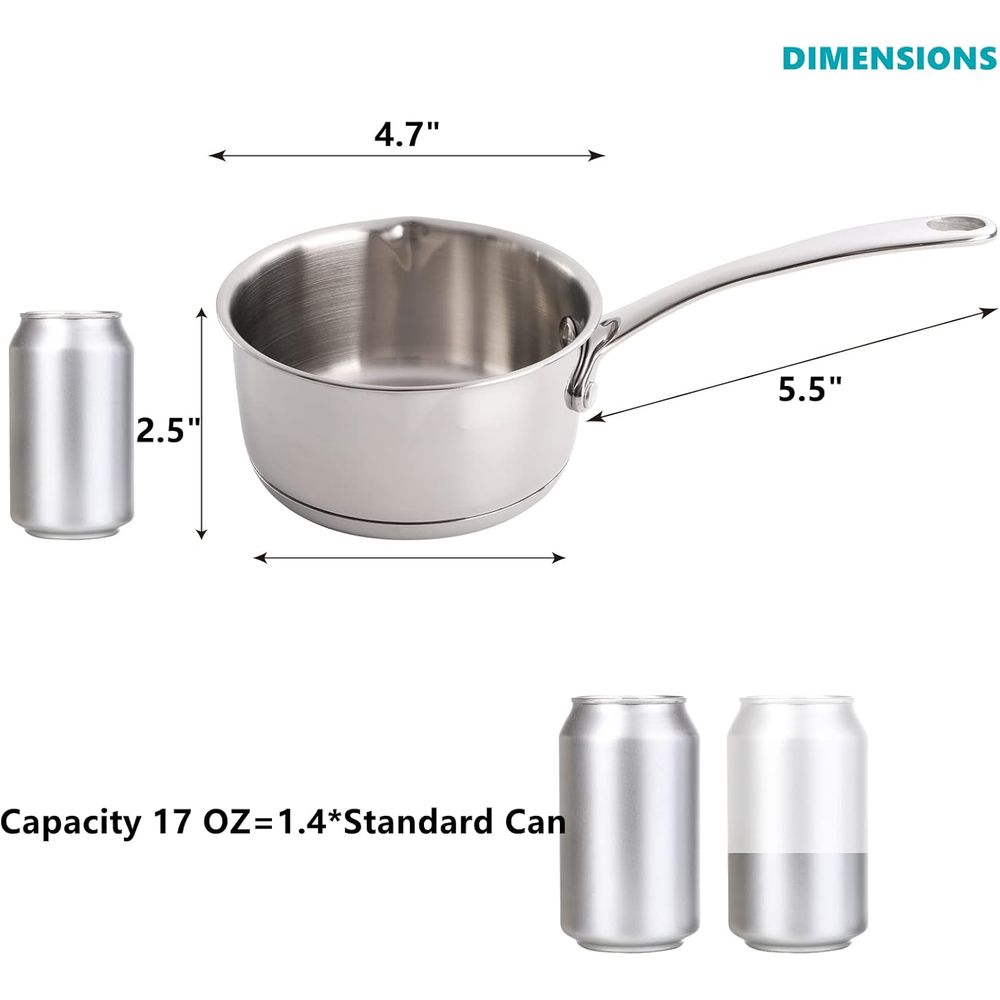 18/10 Stainless Steel Butter W - Pour Pot Aluminum ulasan dan harga