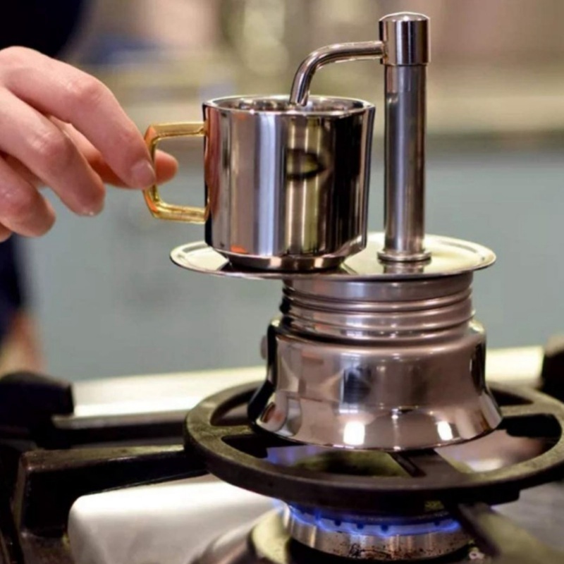 Single Spout Mocha Pot Stainle - Pour Pot Aluminum ulasan dan harga