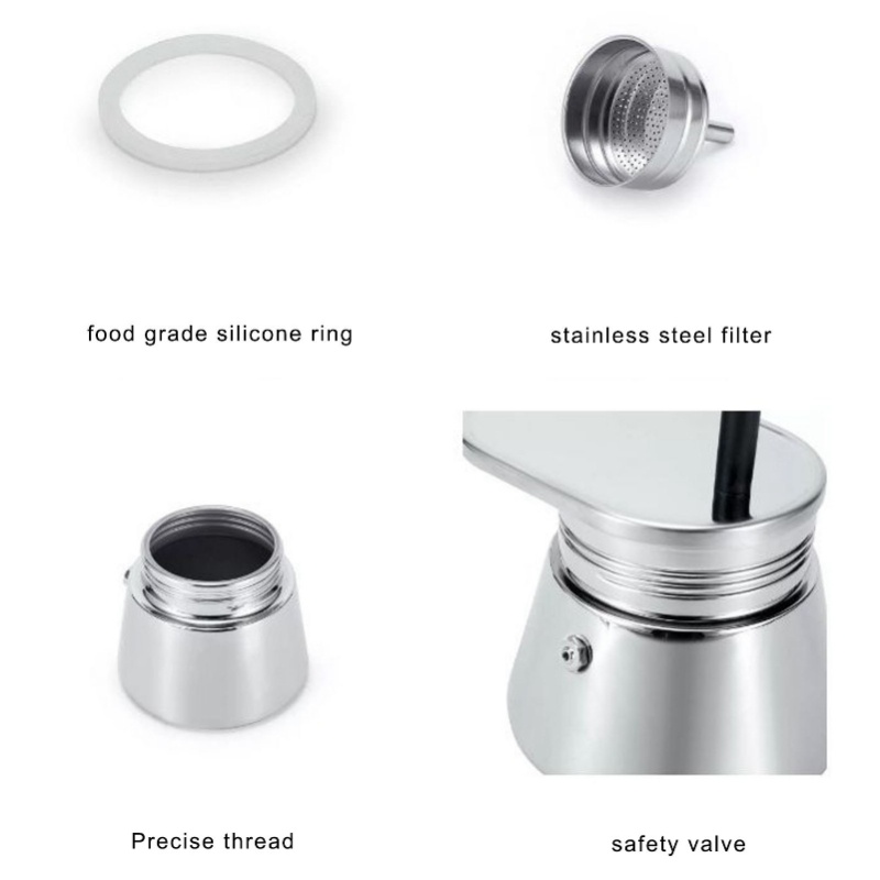 Single Spout Mocha Pot Stainle - Pour Pot Aluminum ulasan dan harga