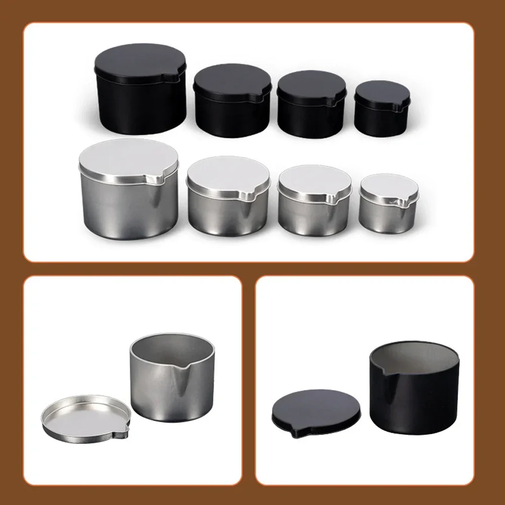 12PCS Silver Black Metal Tins  - Candle Making Vessels ulasan dan harga